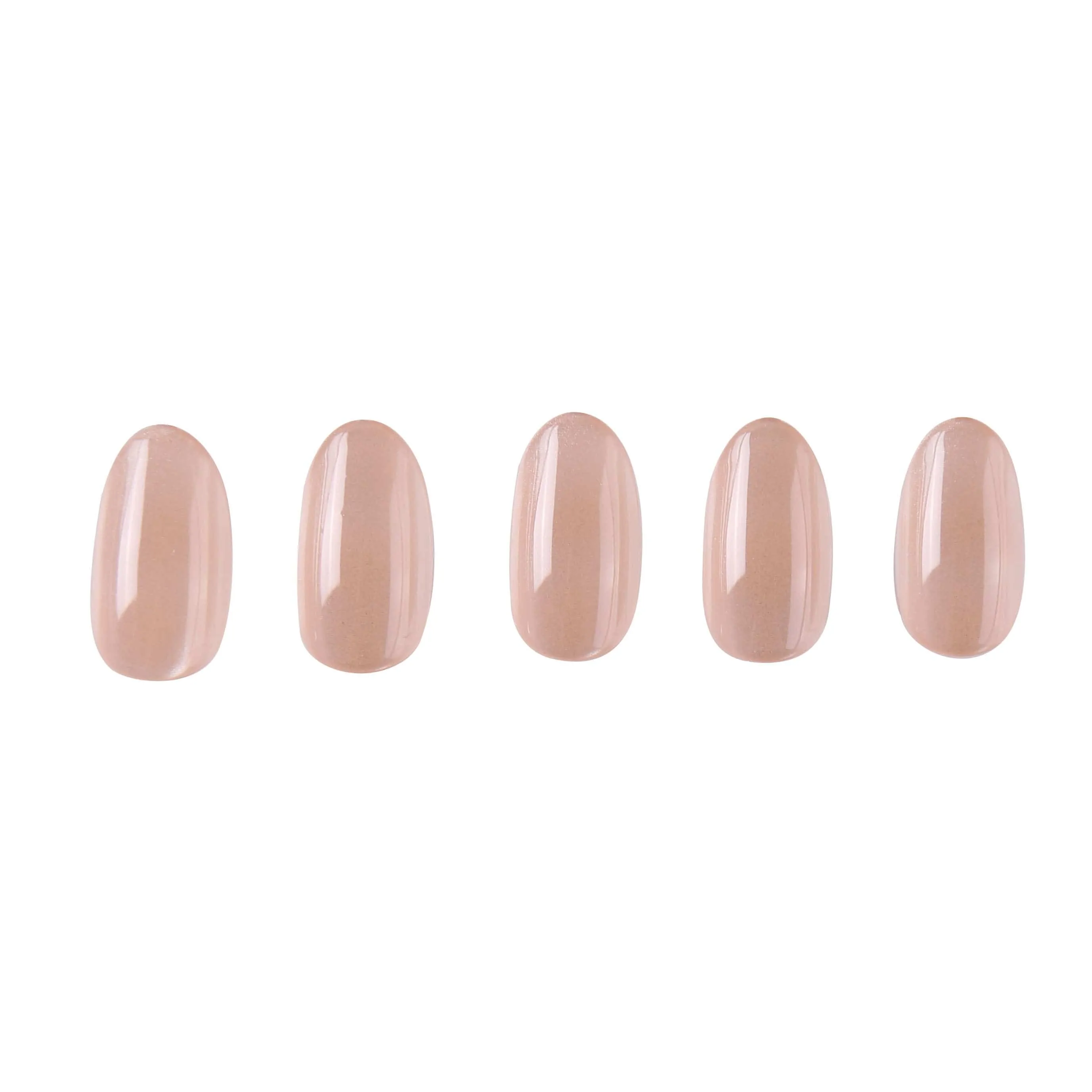Magnetic Pearl Press On Nails - Short Round