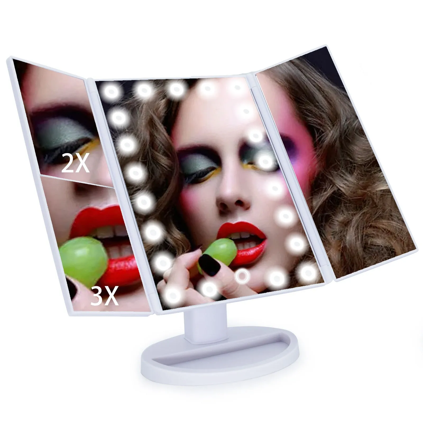 Magnifying Lighted Mirror White
