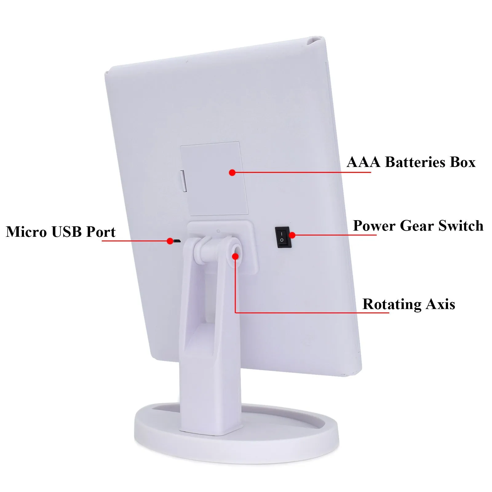Magnifying Lighted Mirror White
