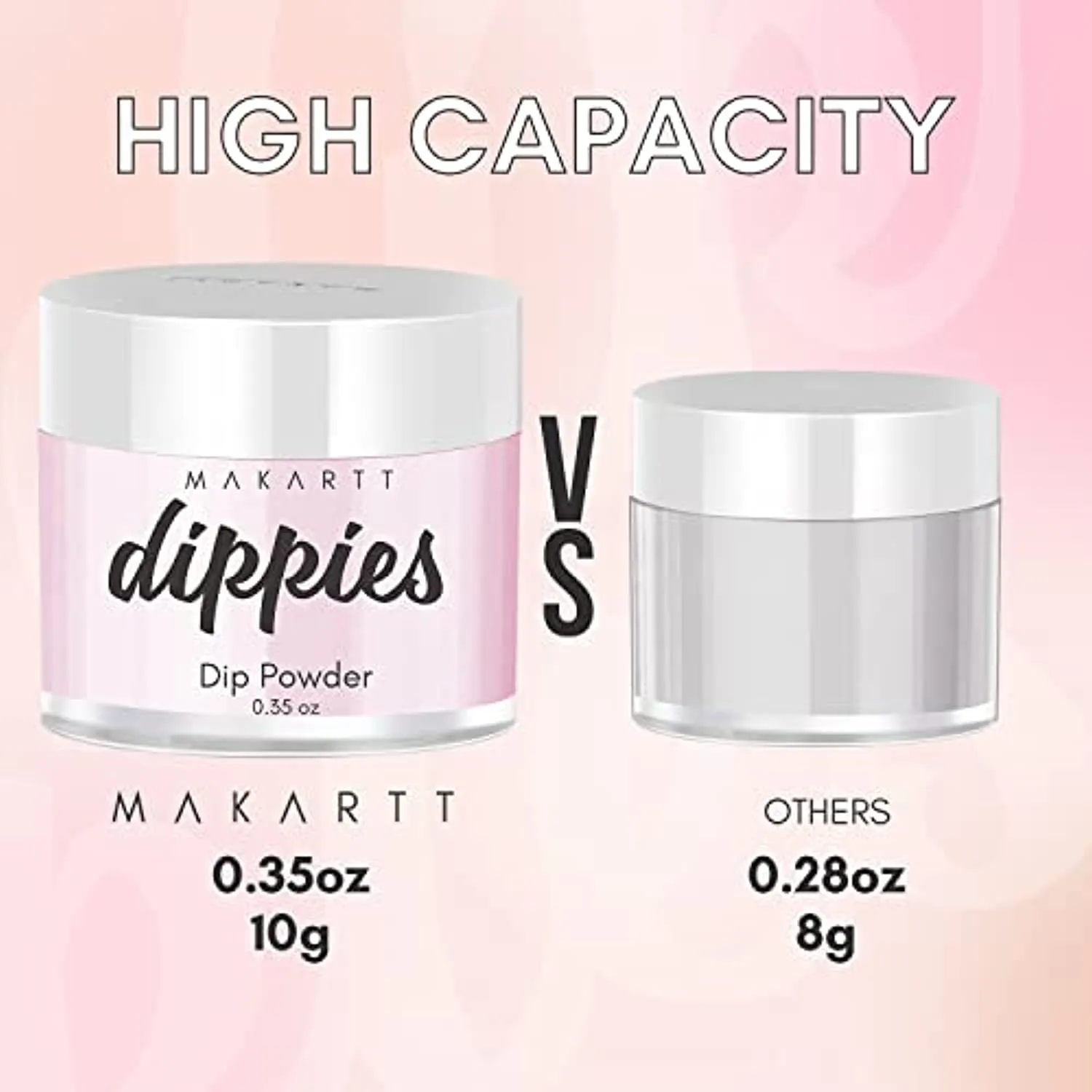 Makartt Dipping Powder Container Bundle with 6 Colors Clear Pink Dip Powder Nail Kit, French Manicure Molding with Finger Guide Easy White Pink Smile Line