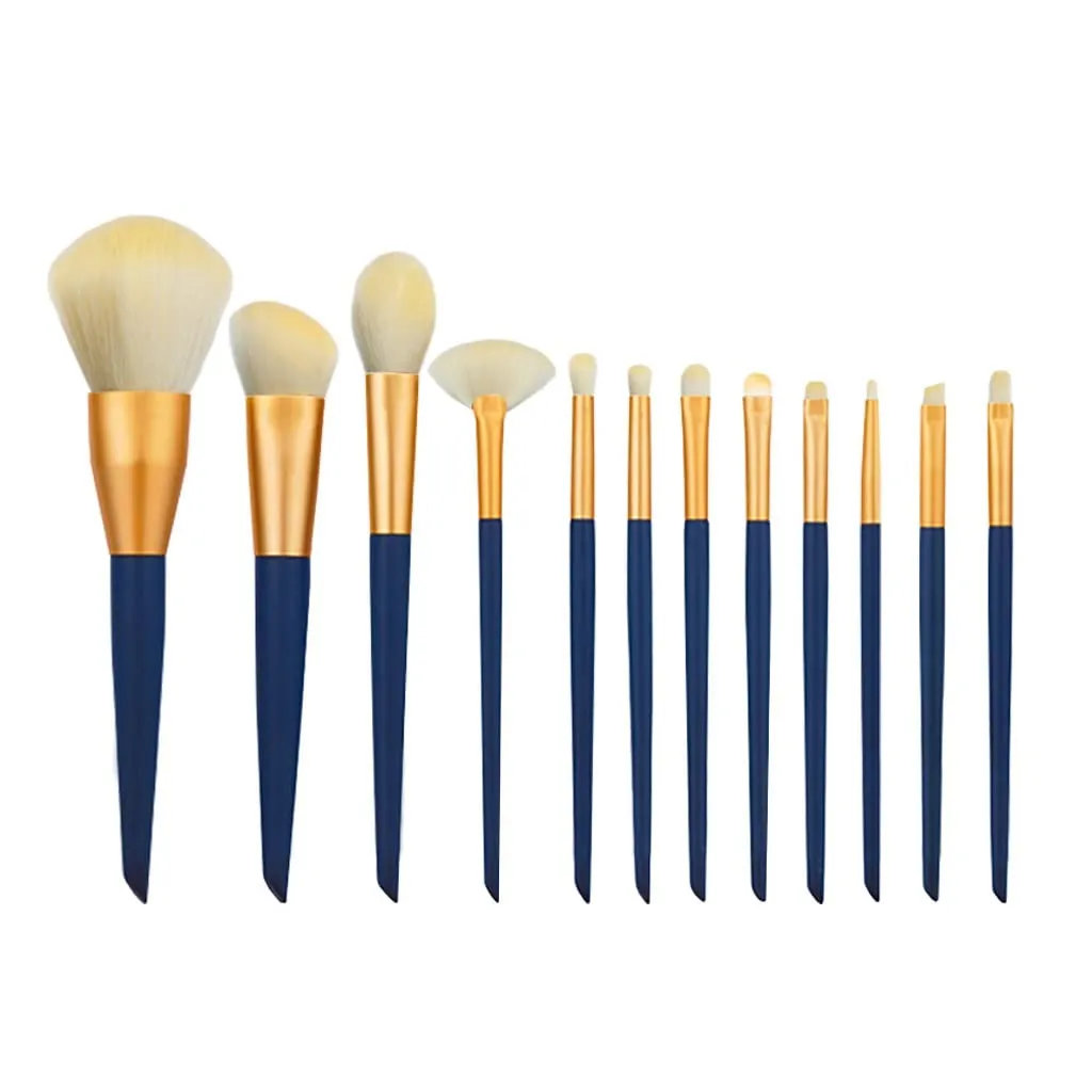 Makeup Brush 12 Sets Soft Hair Long Pole Universal Blush Brush Loose Powder Brush Foundation