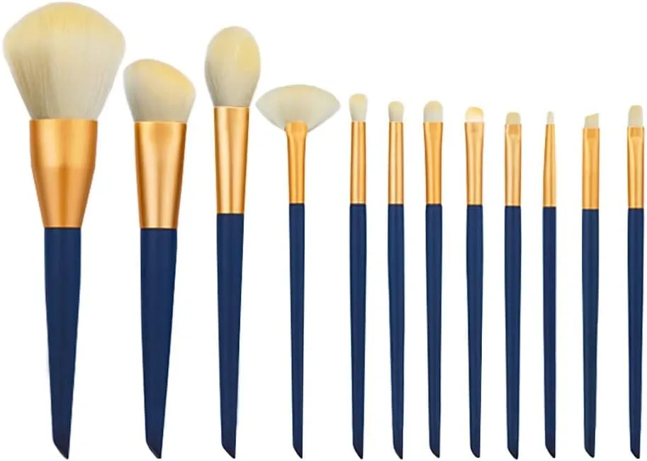 Makeup Brush 12 Sets Soft Hair Long Pole Universal Blush Brush Loose Powder Brush Foundation