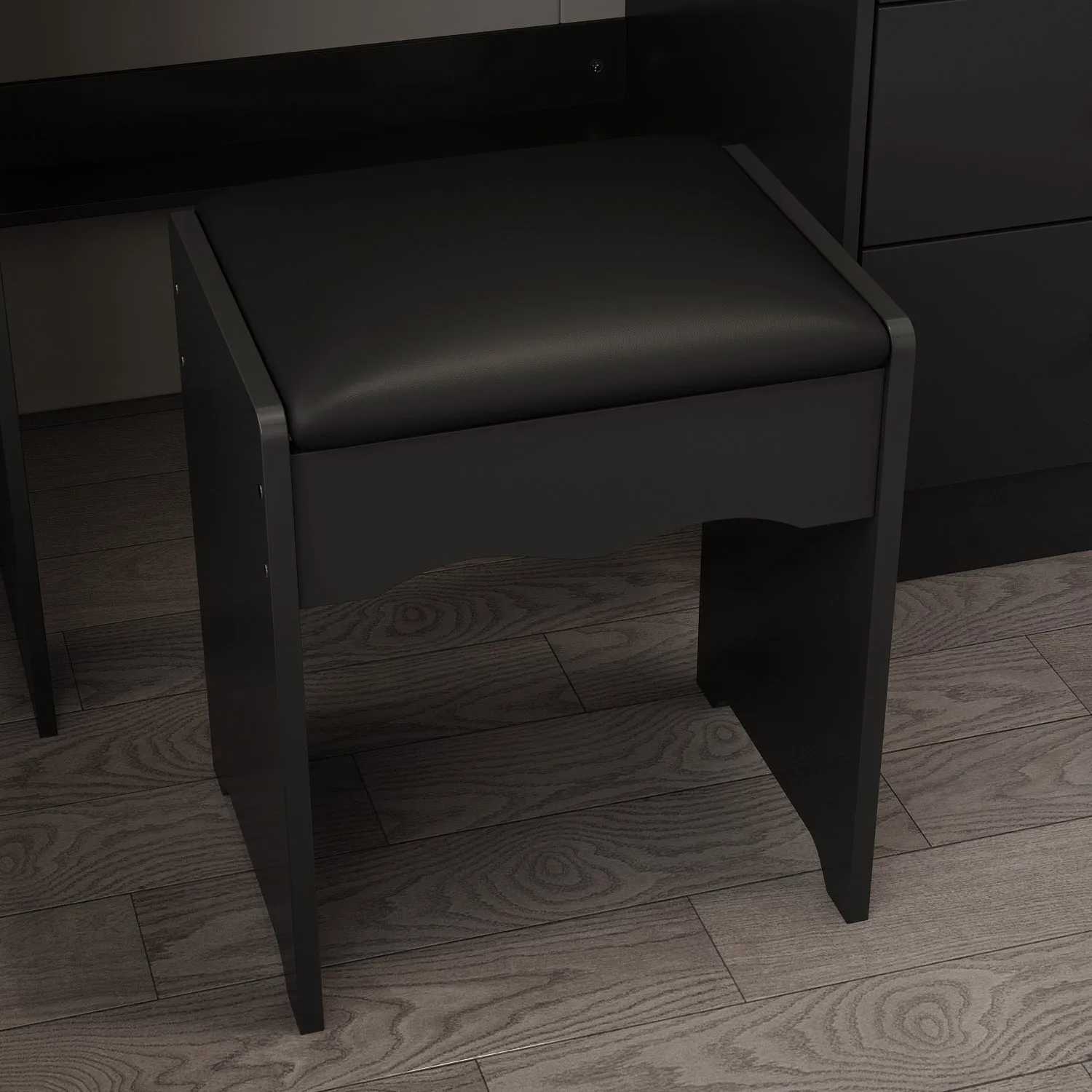 Makeup Vanity Desk with Lighted Mirror and Outlet