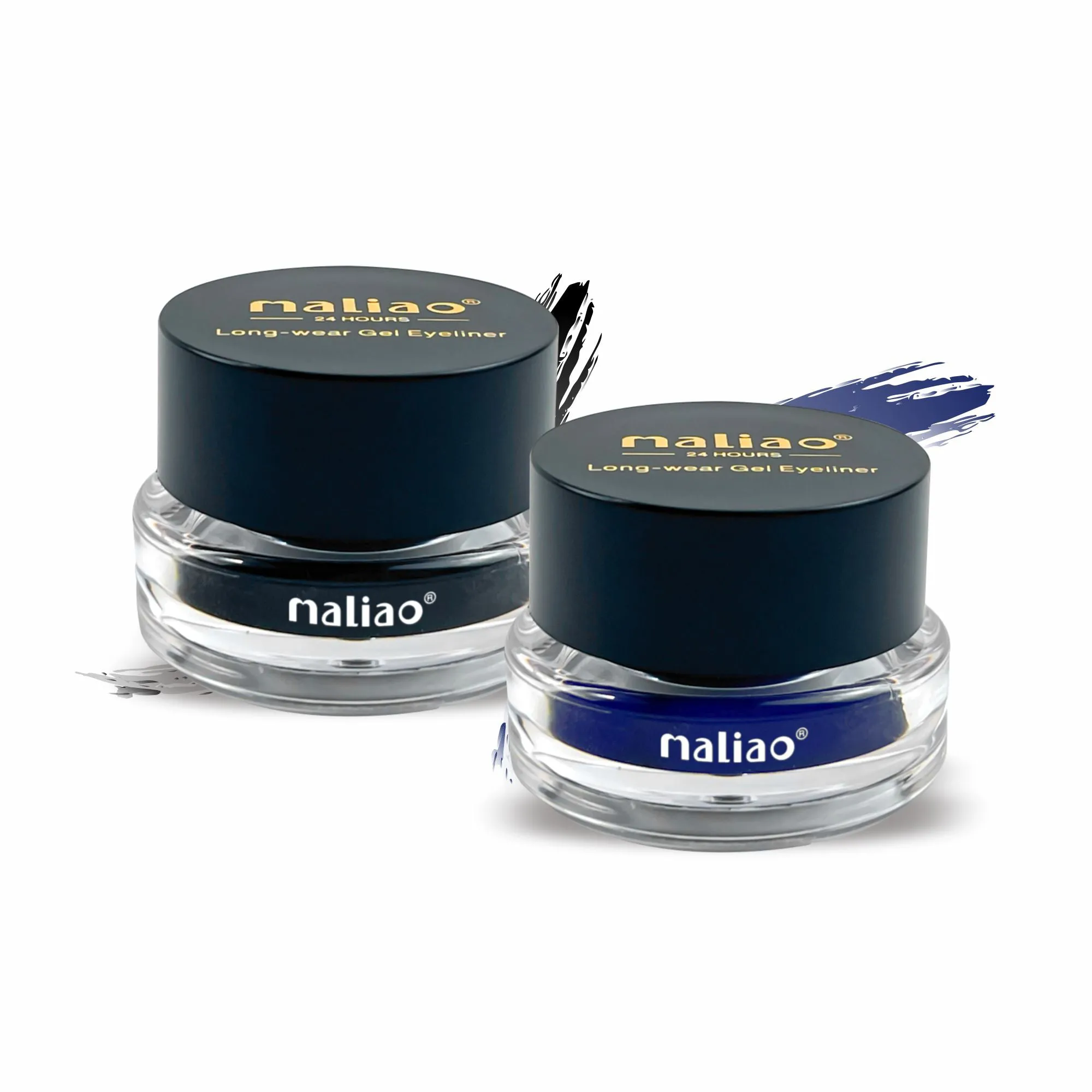 MALIAO 24 Hr Long-Lasting Gel Eye Liner 2 in 1 with Exclusive Eyeliner Brush