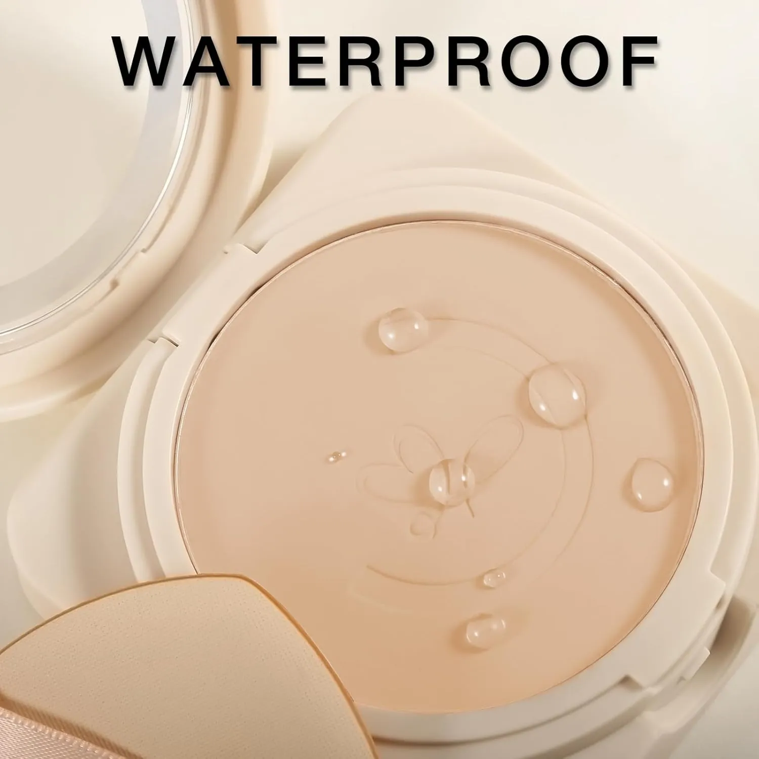 Matte Pressed Powder, Wet & Dry Concealer Foundation, Oil Control Flawless Setting Powder, Portable Face Makeup Compact with Puff Applicator