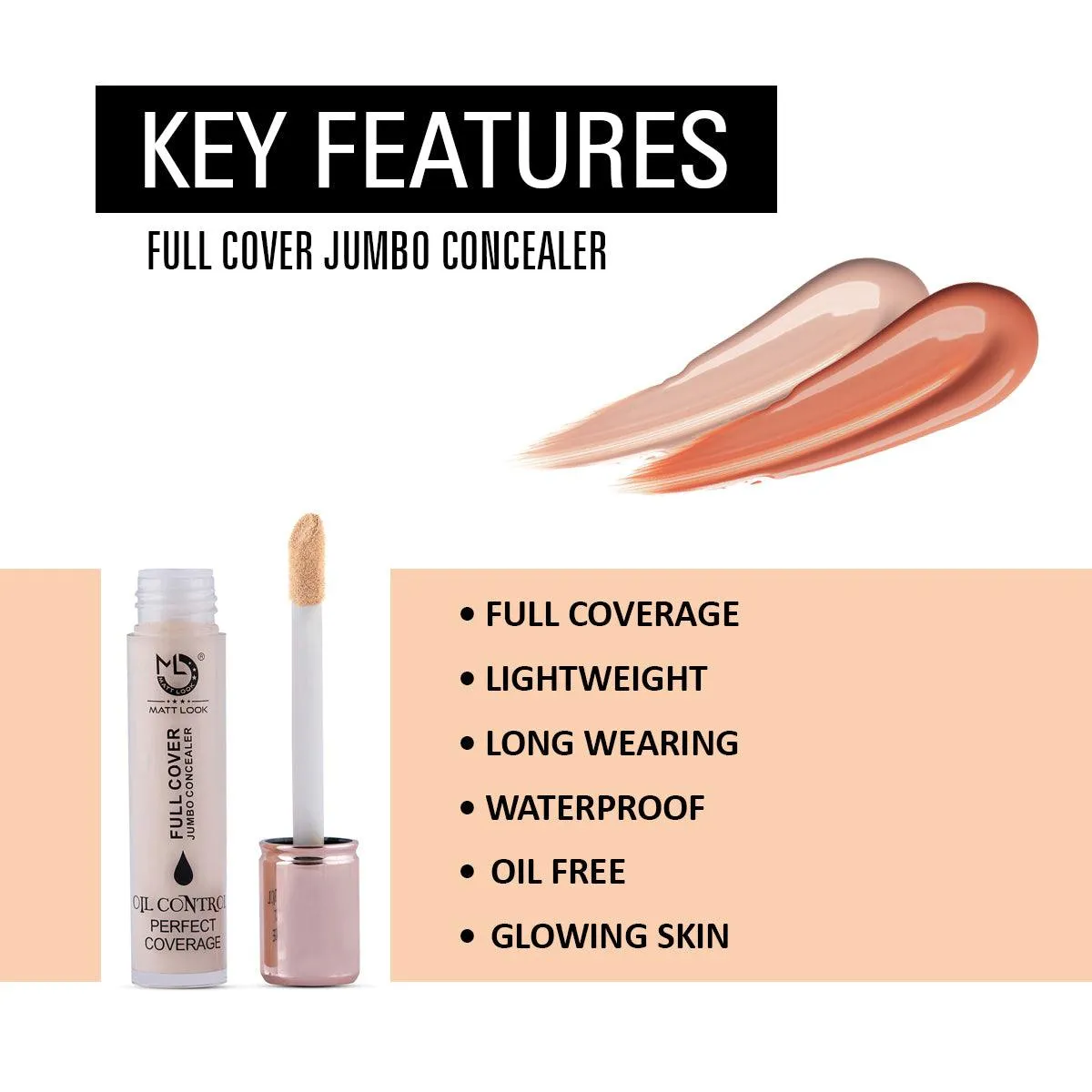 Mattlook Full Coverage Jumbo Concealer. The Ultimate Concealer for Perfect Skin.