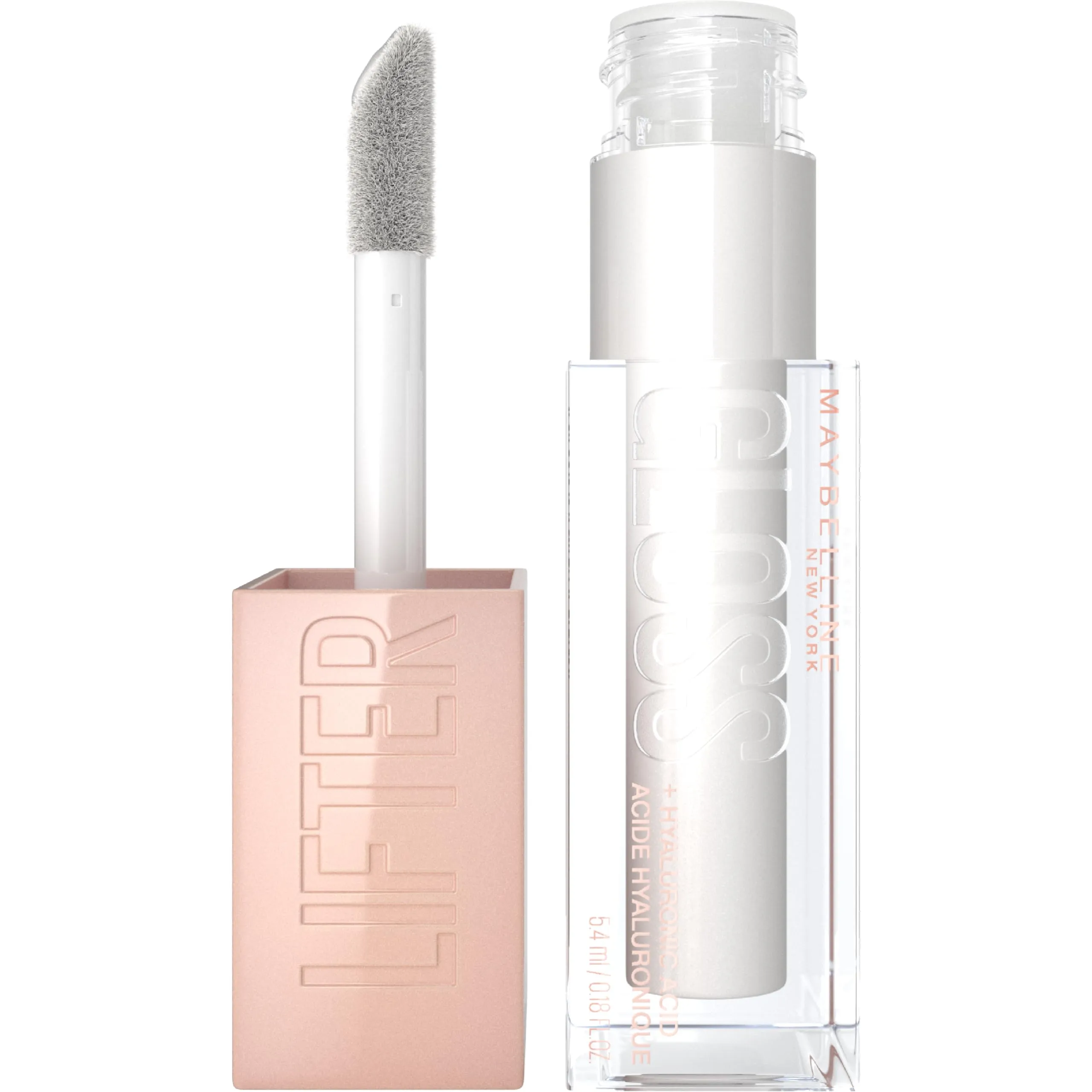 Maybelline New York Lifter Gloss, Hydrating Lip Gloss, High Shine for Fuller Looking Lips, Pearl, Silver Pearl Clear, 5.4 ml