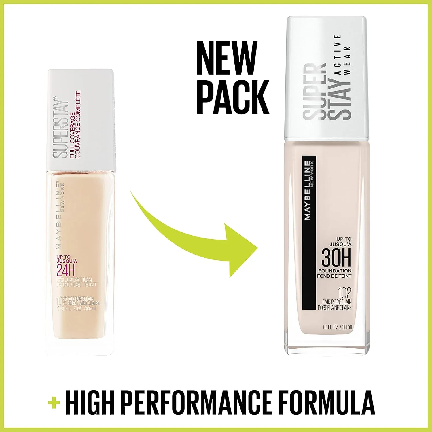 Maybelline Super Stay Full Coverage Liquid Foundation Active Wear Makeup, Up to 30Hr Wear, Transfer, Sweat & Water Resistant, Matte Finish, Golden, 1 Count
