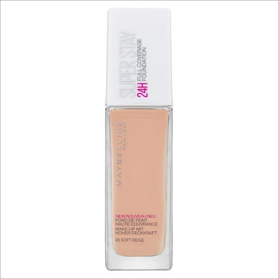 Maybelline SuperStay 24HR Full Coverage Liquid Foundation - Soft Beige 28