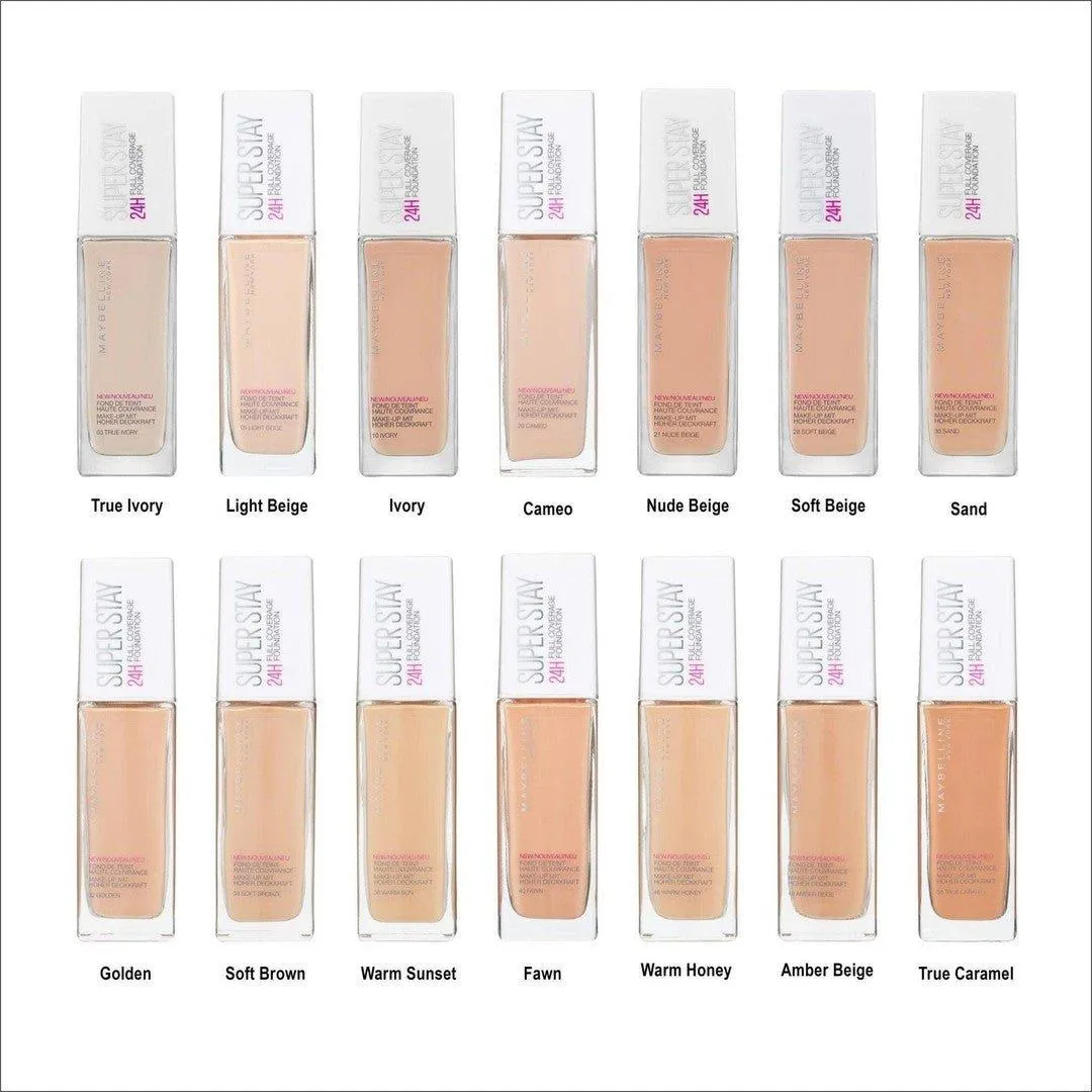 Maybelline SuperStay 24HR Full Coverage Liquid Foundation - Soft Beige 28