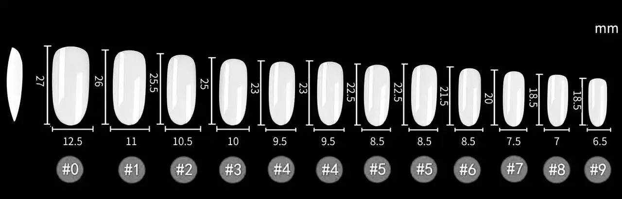 [MEDIUM] ROUND | GEL EXTENSION TIPS