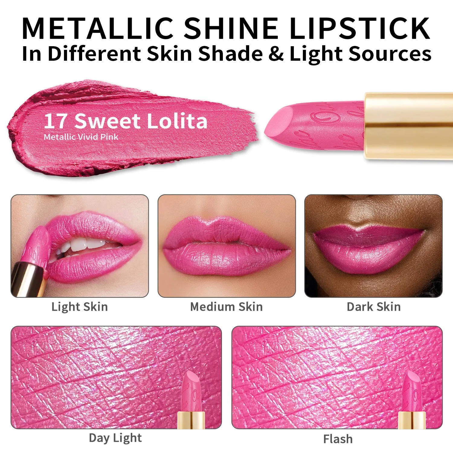 Metallic Shine Lipstick | D17 Sweet Lolita