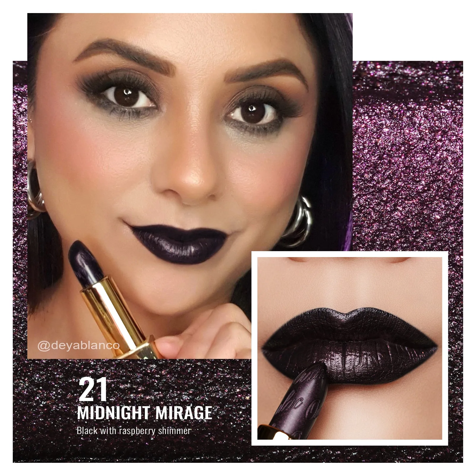 Metallic Shine Lipstick | D21 Midnight Mirage