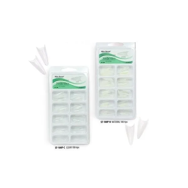 Mia Secret Stiletto Natural 100 tips ST-100P-N