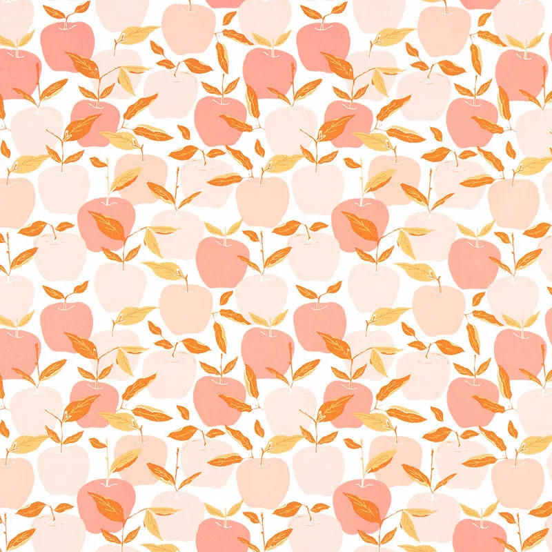 Midnight in the Garden - Enchanted Apples Mist Blush Yardage