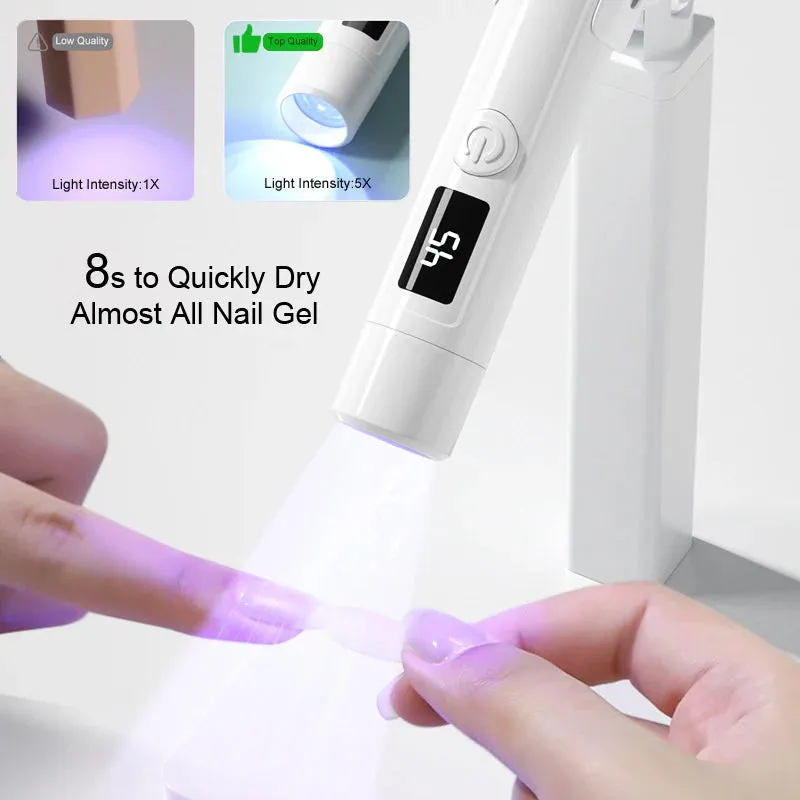 Mini Flexible Led UV Nail Lights Lamp for Press-On Nail