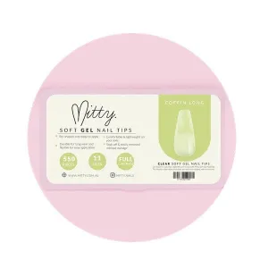 Mitty Gel-Me Coffin Full Coverage Nail Tips 500pcs - Long