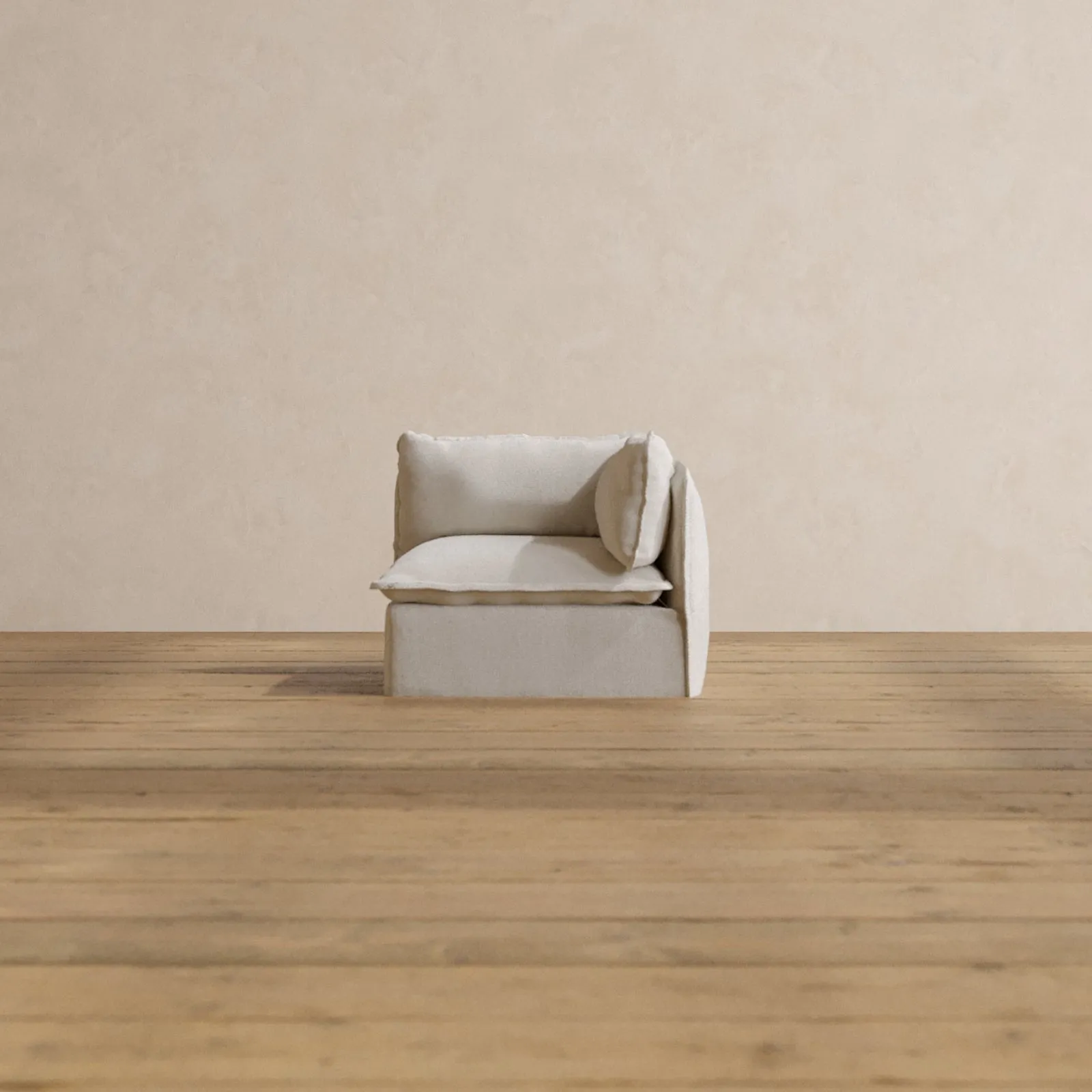 Modular Washable End Chair - Right in Powder | Deluxe  Seat | Contour Pillow