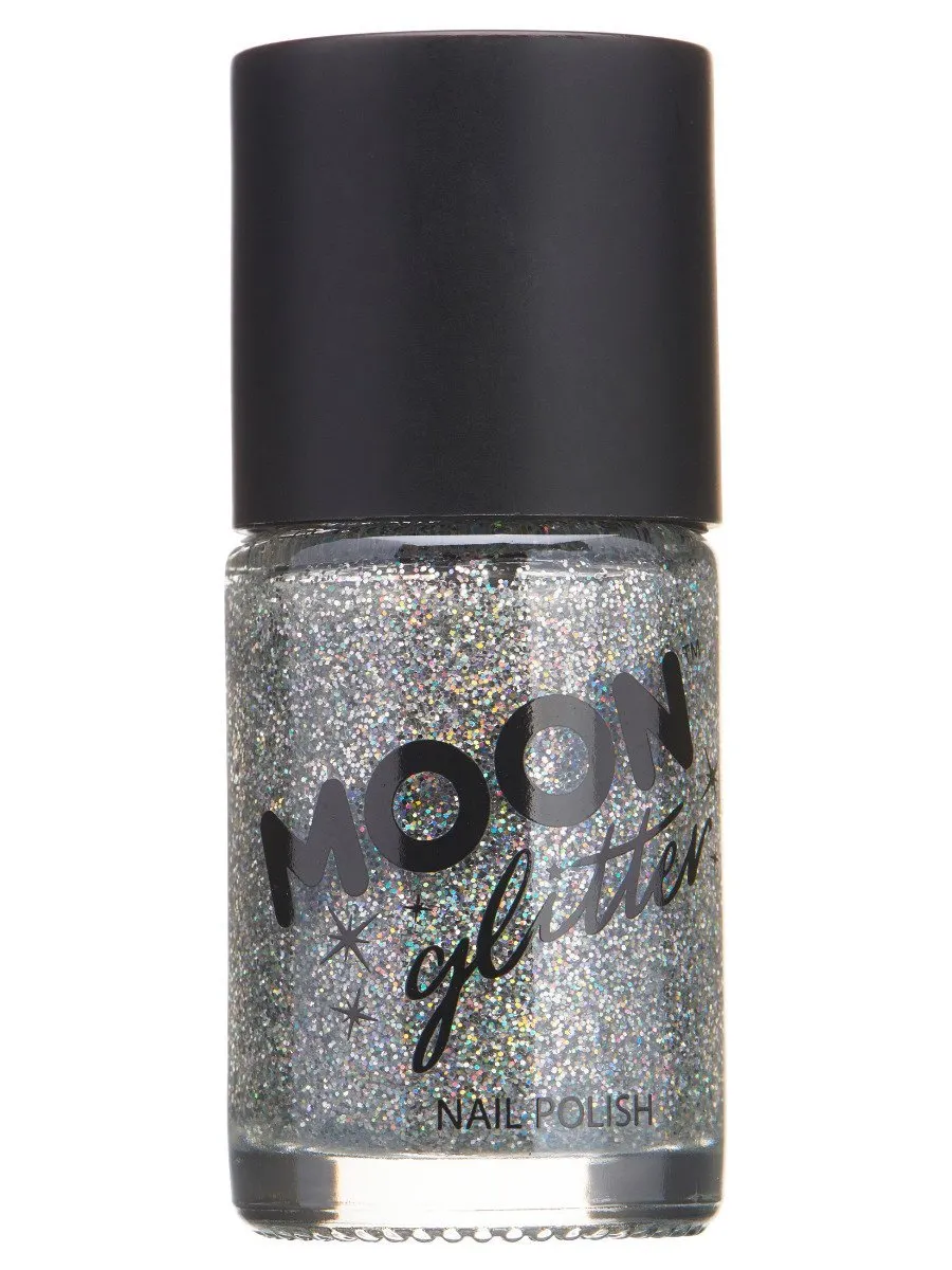 Moon Glitter Holographic Nail Polish - Purple