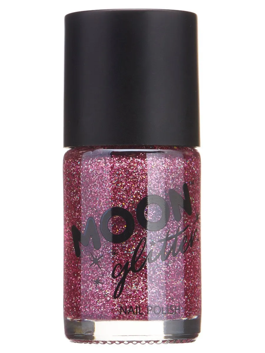 Moon Glitter Holographic Nail Polish - Purple