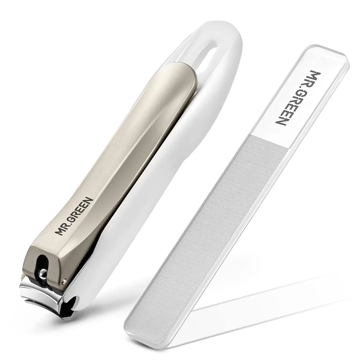 MR.GREEN Nail Clippers Anti Splash Fingernail Cutter Stainless Steel Manicure Tools Nail Scissors Detachable Design Nail Trimmer (Medium)