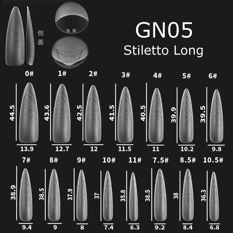 Nail Art Gel Nail Extensions Tips with Guide Line