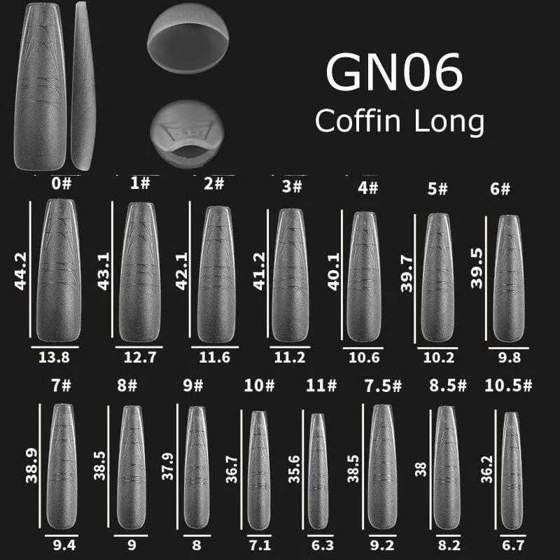 Nail Art Gel Nail Extensions Tips with Guide Line