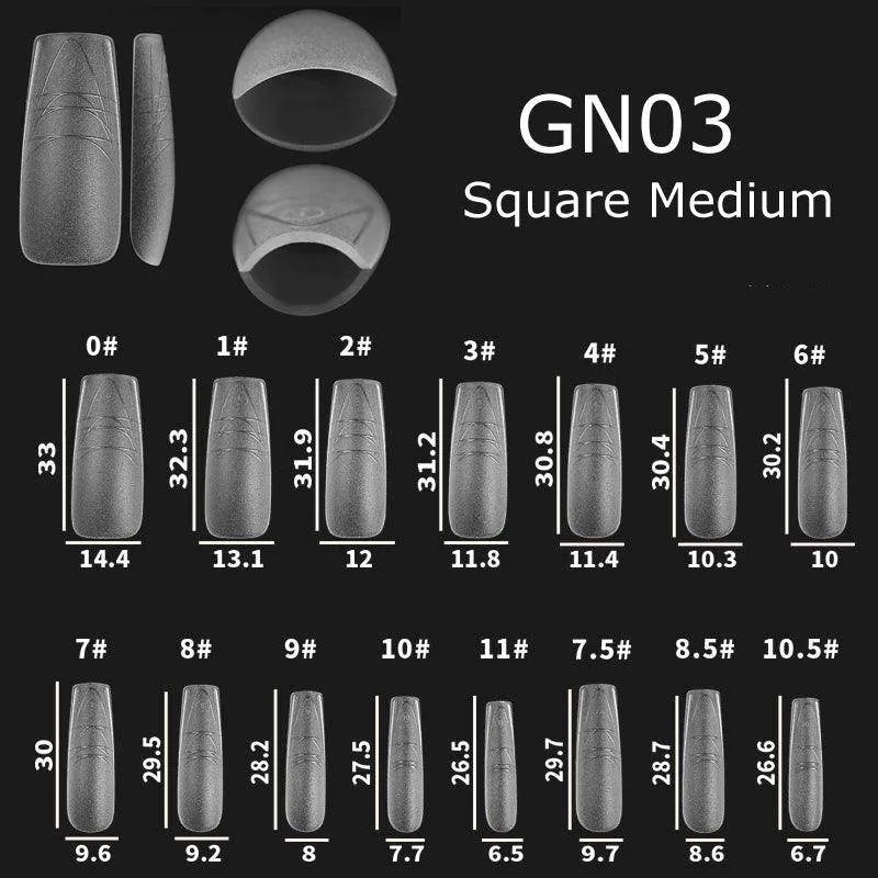 Nail Art Gel Nail Extensions Tips with Guide Line