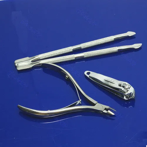 Nail Art Manicure Stainless Steel Cuticle Spoon Pusher Remover Clipper Tool Sets