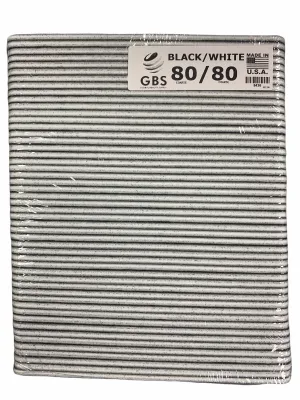 Nail Files & Emery Boards 7” 80/80 grit COARSE Round (Black with White Center)