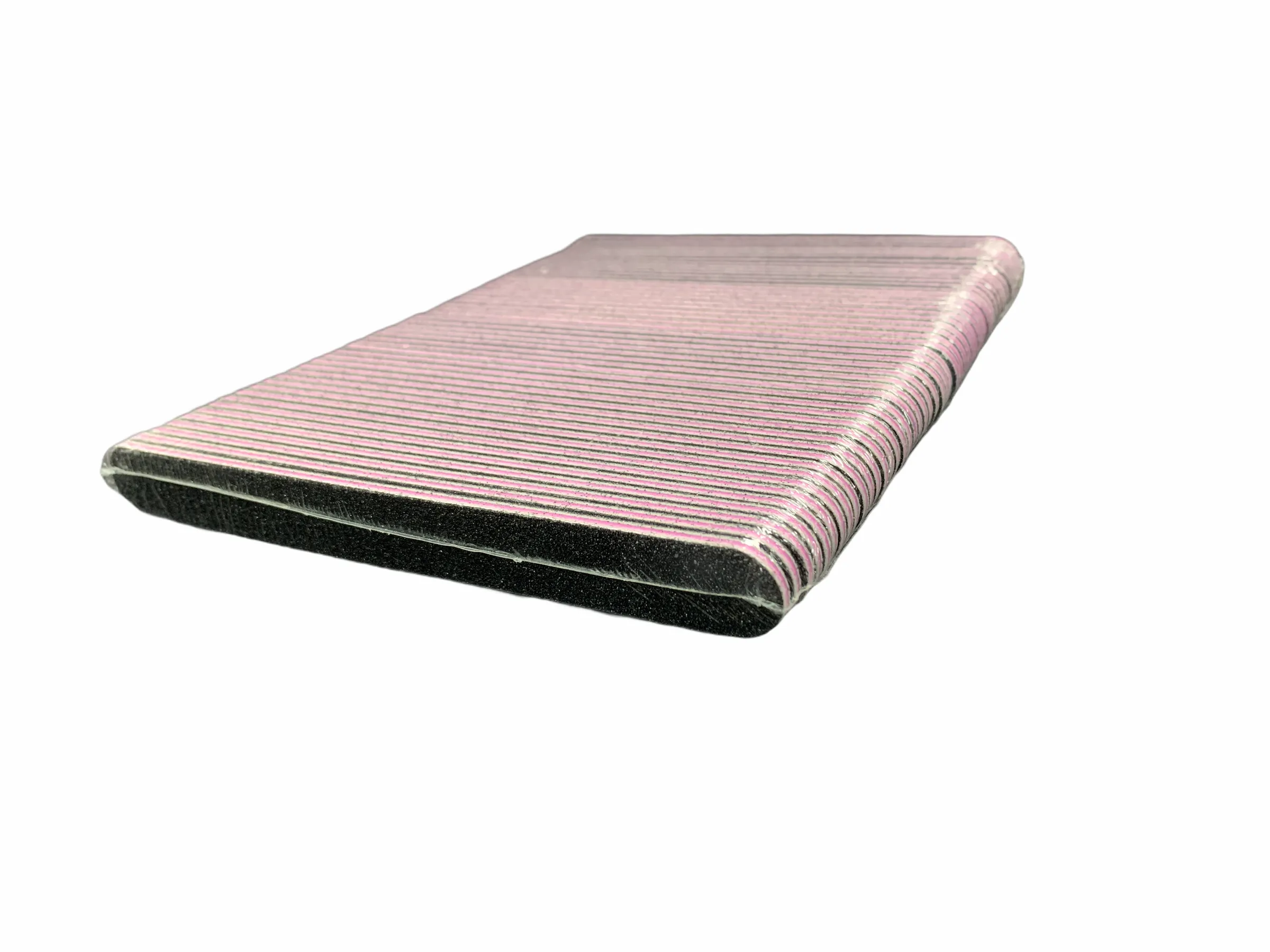 Nail Files & Emery Boards 7” 80/80 grit COARSE Washable (Black with Pink Center)