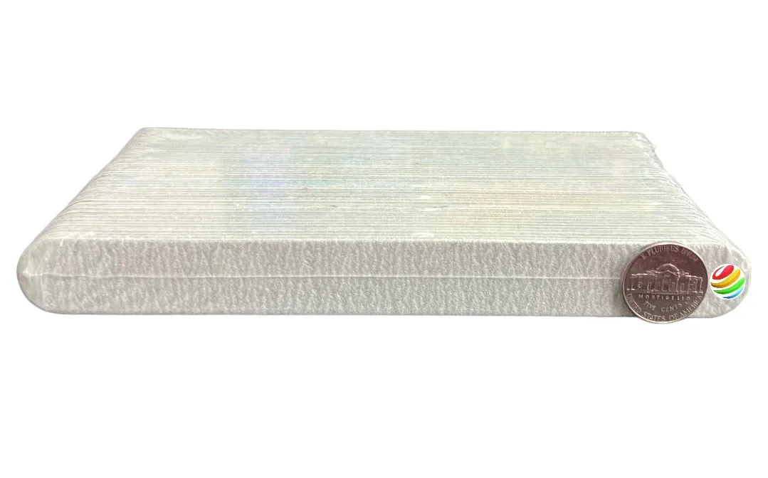 Nail Files & Emery Boards 7” Medium & Medium 100/100 Zebra Manicure File 5560