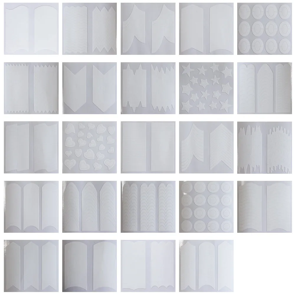 Nail Stickers Stencils - French Manicure DIY Nail Art