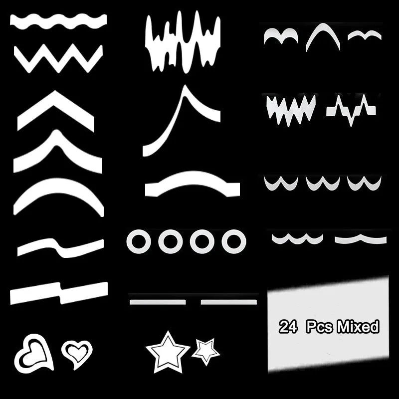 Nail Stickers Stencils - French Manicure DIY Nail Art