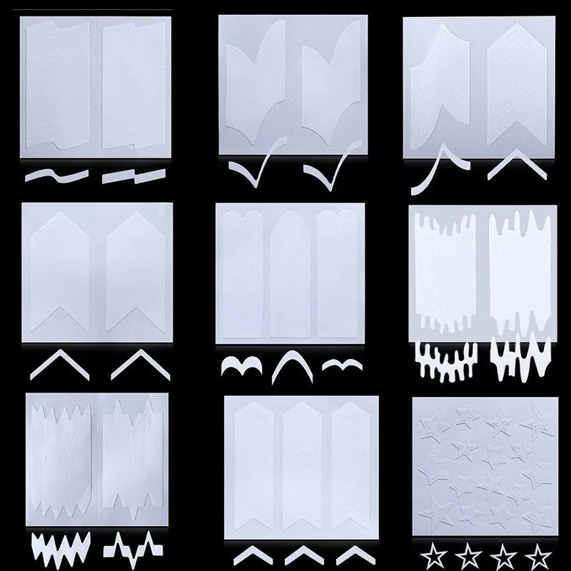 Nail Stickers Stencils - French Manicure DIY Nail Art