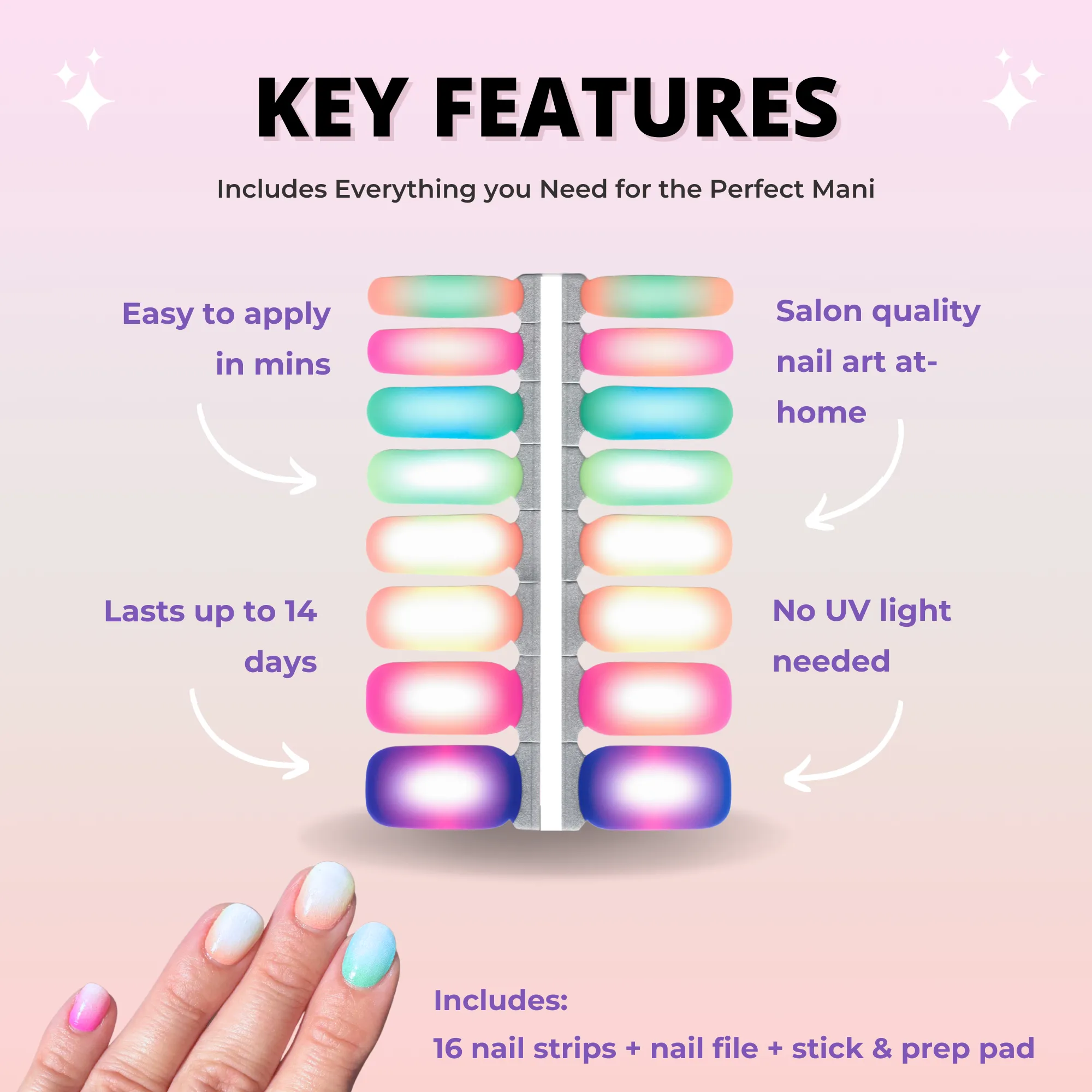 Neon Pink Nail Polish Wraps