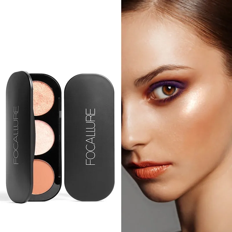 New Arrivel 3 Colors Palette Face Matte Highlighter Powder