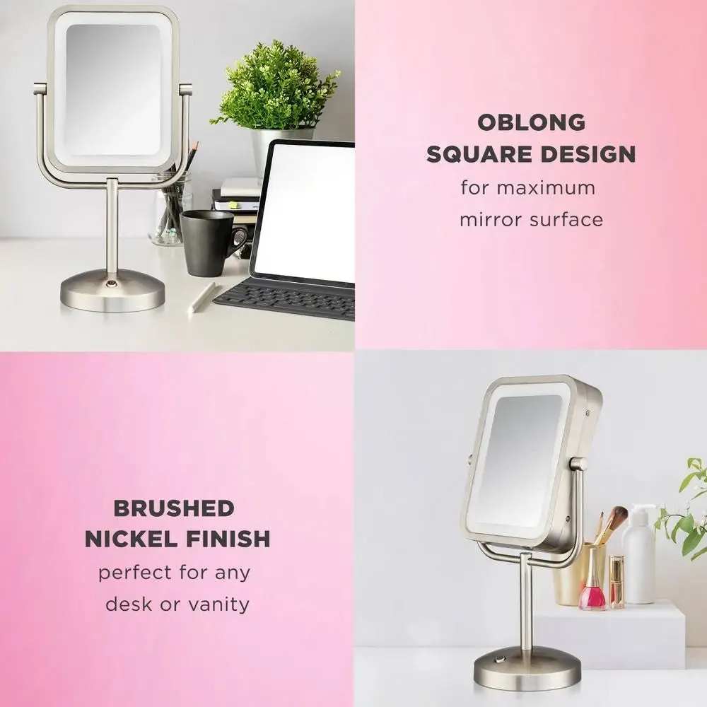 New - Conair LED Vanity Makeup Mirror - Silver