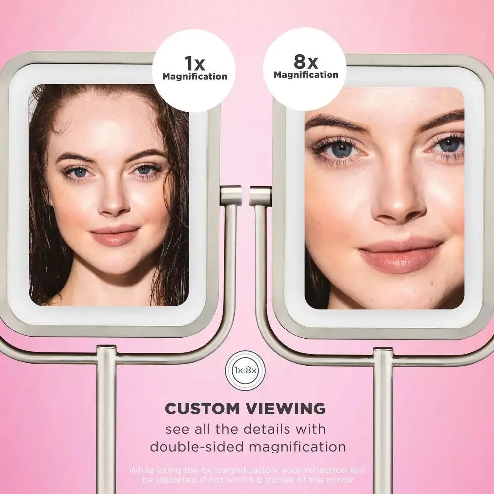 New - Conair LED Vanity Makeup Mirror - Silver