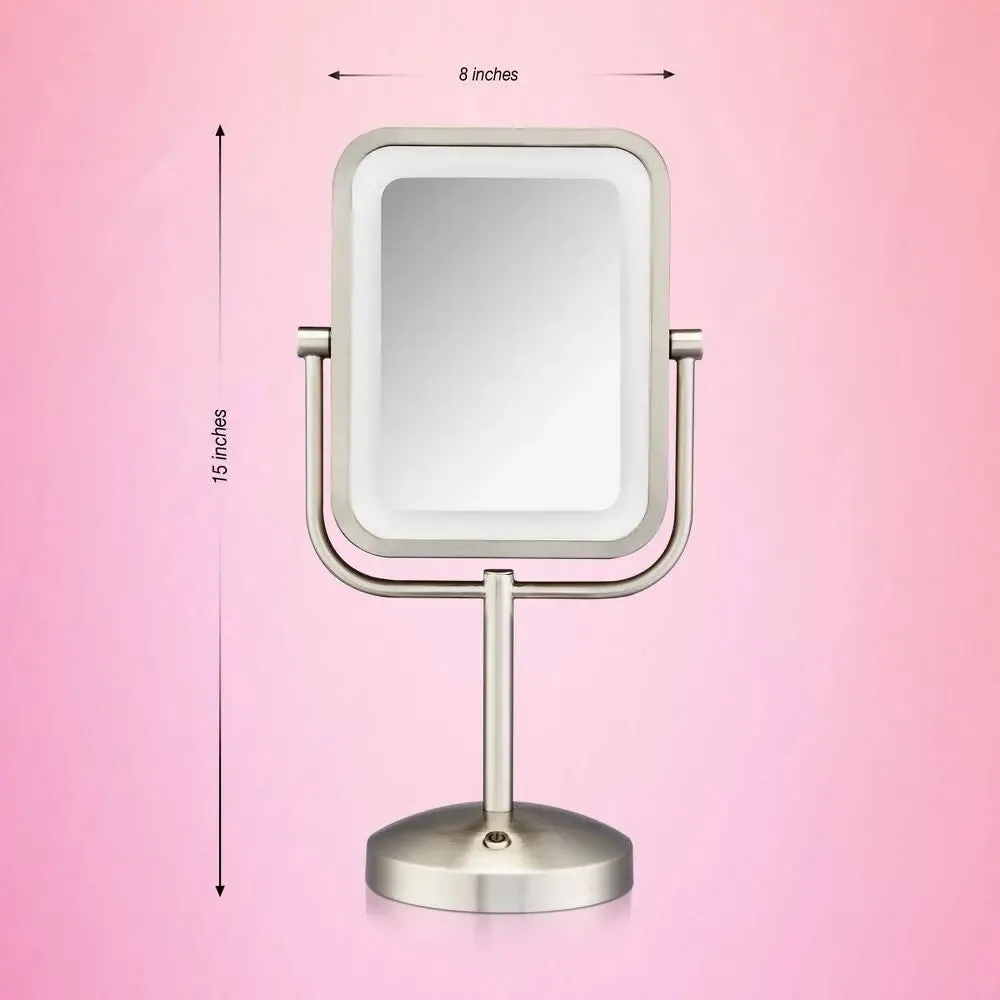 New - Conair LED Vanity Makeup Mirror - Silver