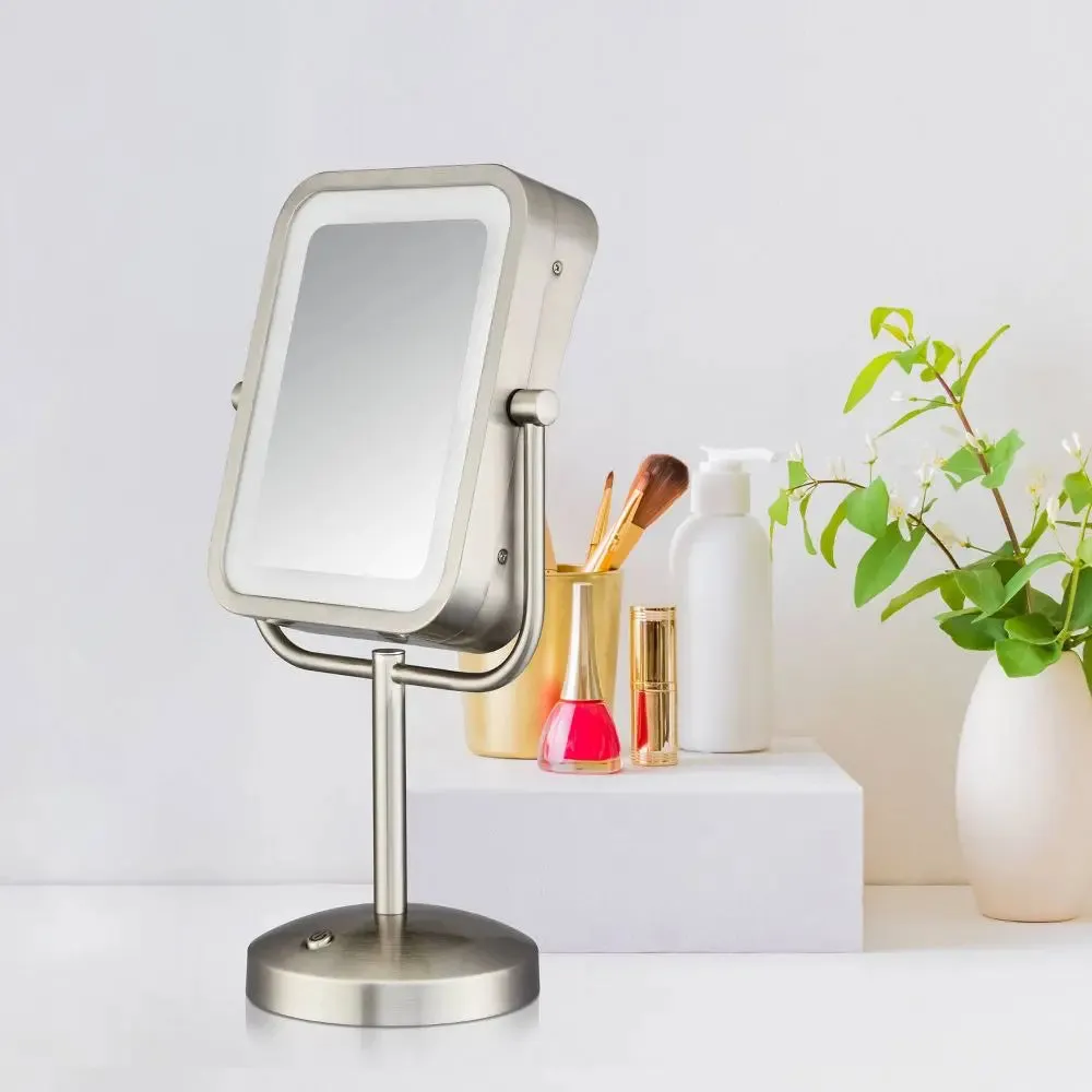 New - Conair LED Vanity Makeup Mirror - Silver