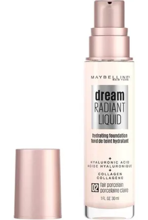 New MAYBELLINE DREAM RADIANT LIQUID MEDIUM COVERAGE HYDRATING FOUNDATION IN FAIR PORCELAIN!