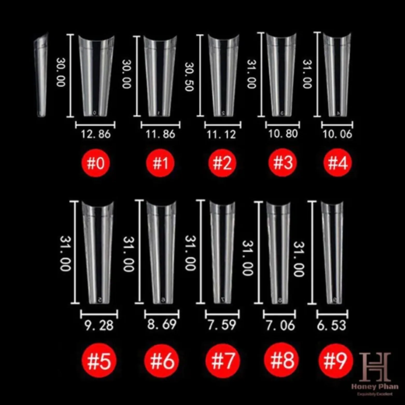 No C-Curve Medium Coffin Tips - WS