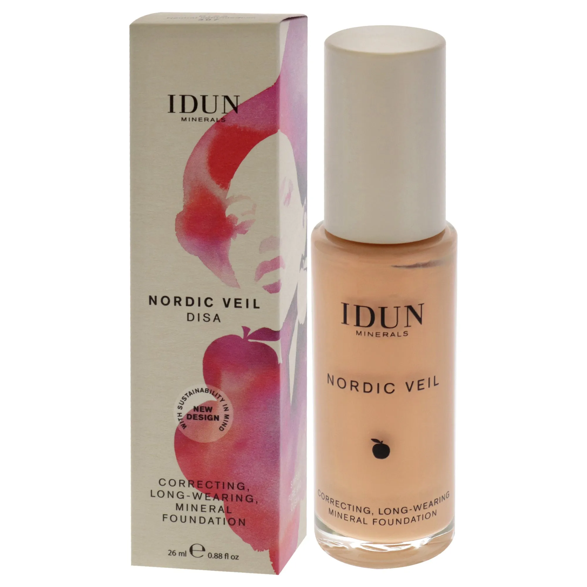 Nordic Veil Foundation - 307 Disa by Idun Minerals for Women - 0.88 oz Foundation