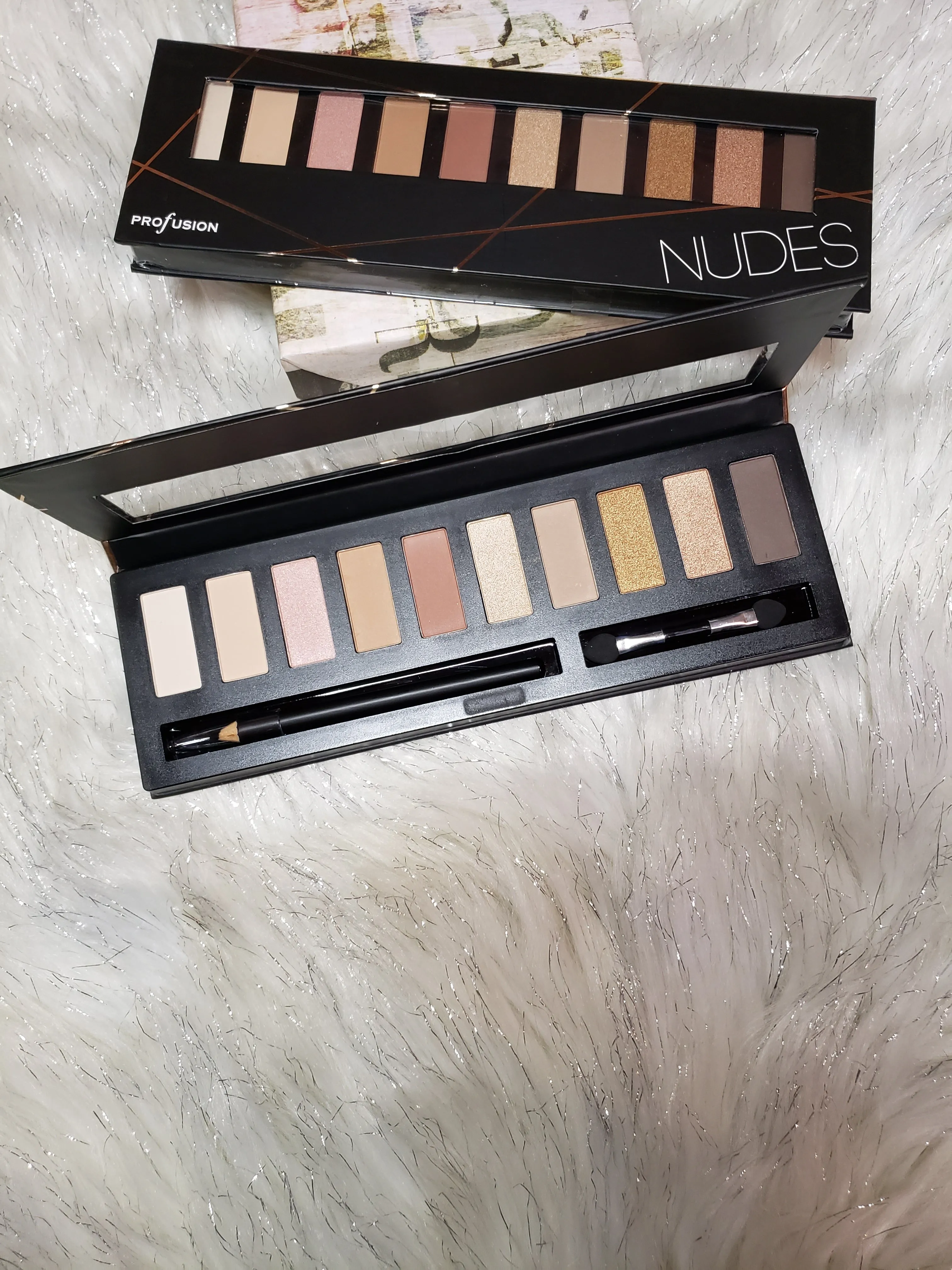 Nudes 10 color eyeshadow palette from Prolux
