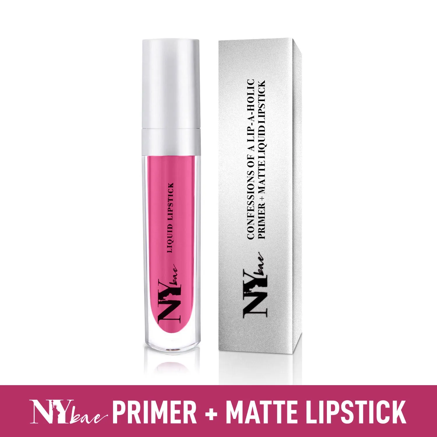 NY Bae Confessions of a Lip-a-holic Liquid Lipstick - Dream Date 5 (4.5 ml) | Pink | Matte Finish | Built-in Primer | Enriched with Jojoba Oil | Highly Pigmented | Non-Drying | Transferproof | Long lasting | Nourishing | Cruelty & Paraben Free