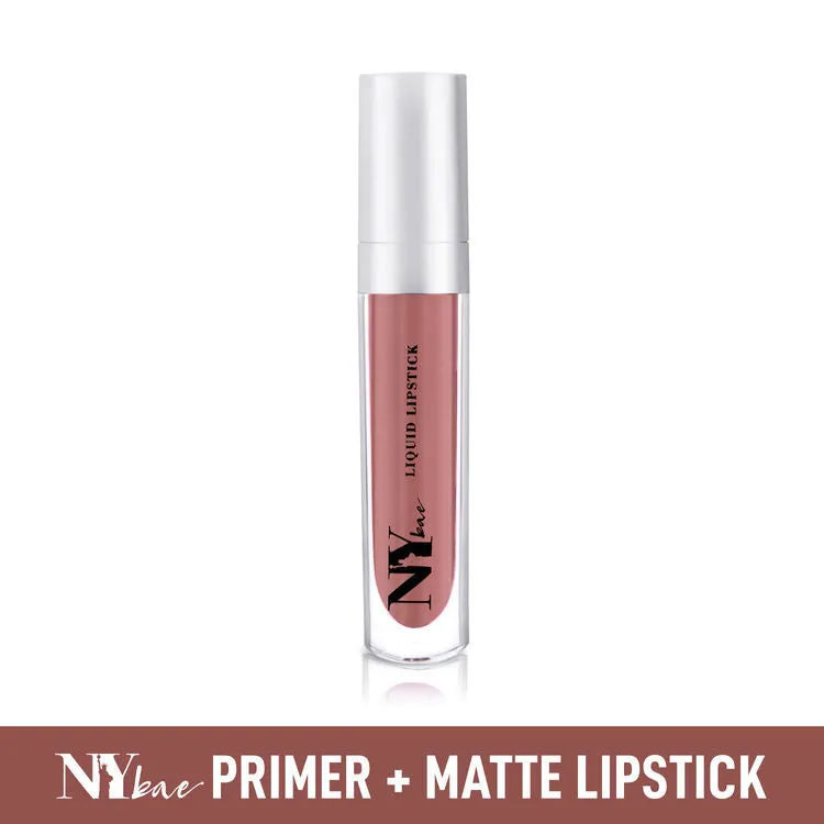 NY Bae Confessions of a Lip-a-holic Liquid Lipstick | Primer   Matte | Dark Brown | Long Lasting- Snuggle Secrets 15 (4.5 ml)