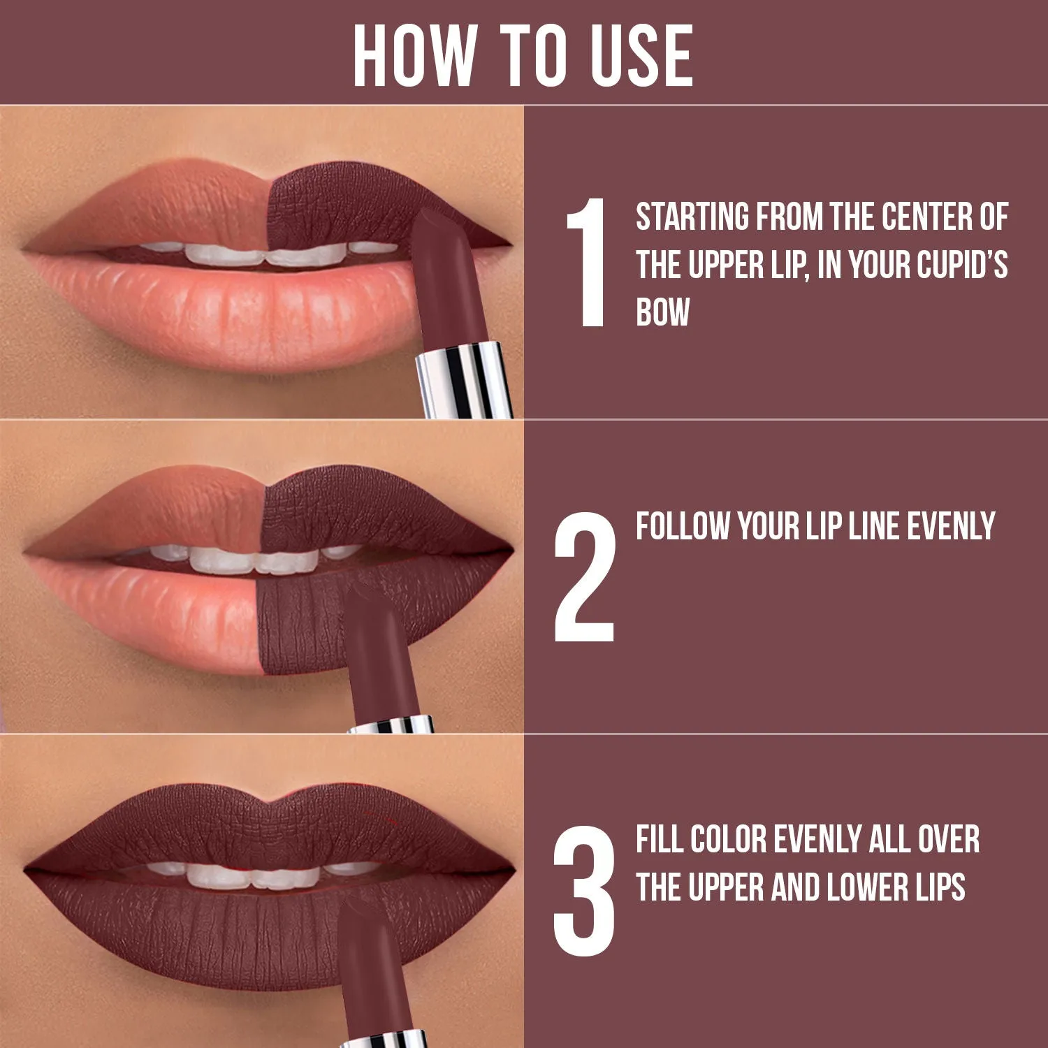 NY Bae Lipstick  Creamy Matte  Brown - Sprinkled Bagel 25