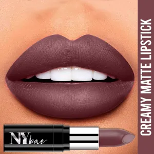 NY Bae Lipstick  Creamy Matte  Brown - Sprinkled Bagel 25