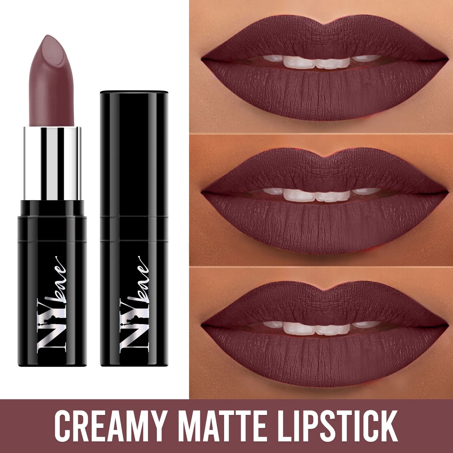 NY Bae Lipstick  Creamy Matte  Brown - Sprinkled Bagel 25